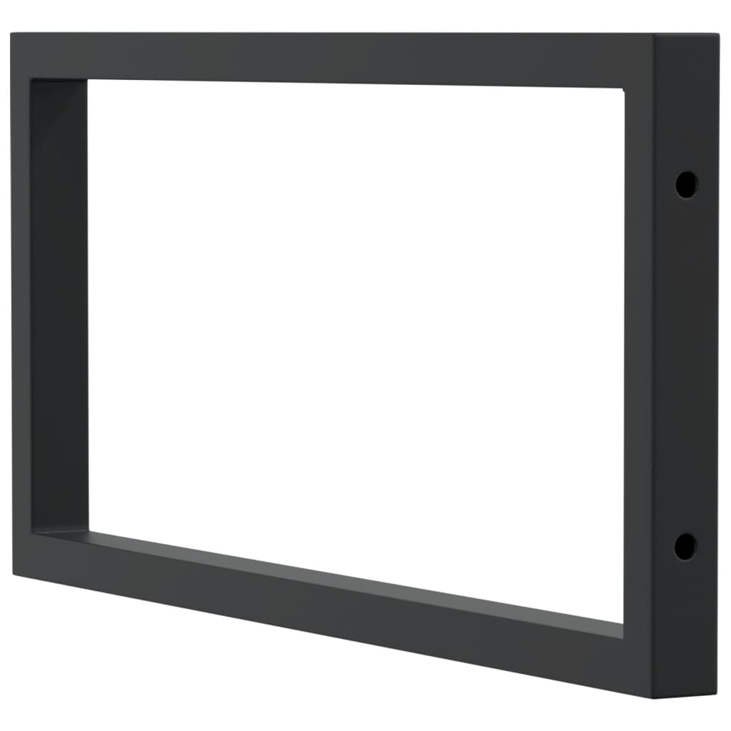 Suportes de prateleira p/ lavatório 2 pcs aço retangular preto