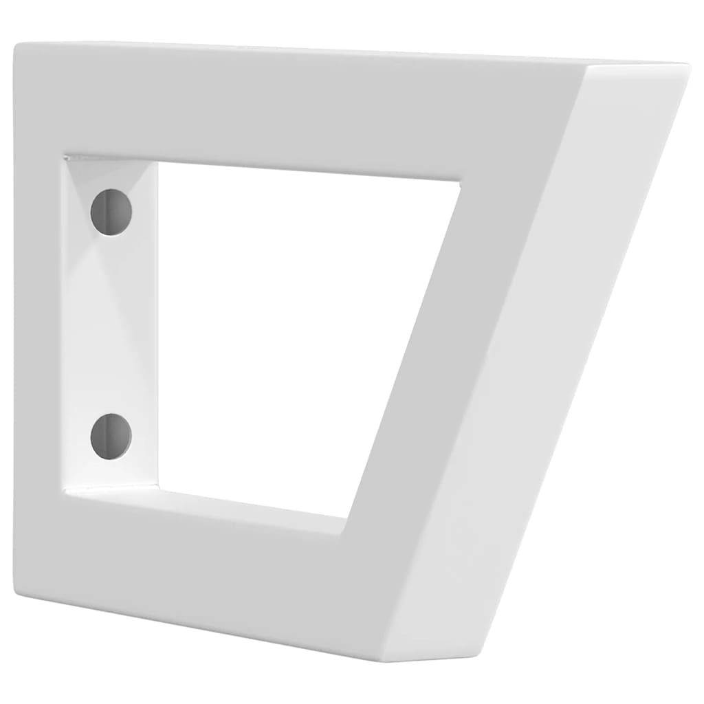 Suportes de prateleira p/lavatório 2pcs aço trapezoidais branco