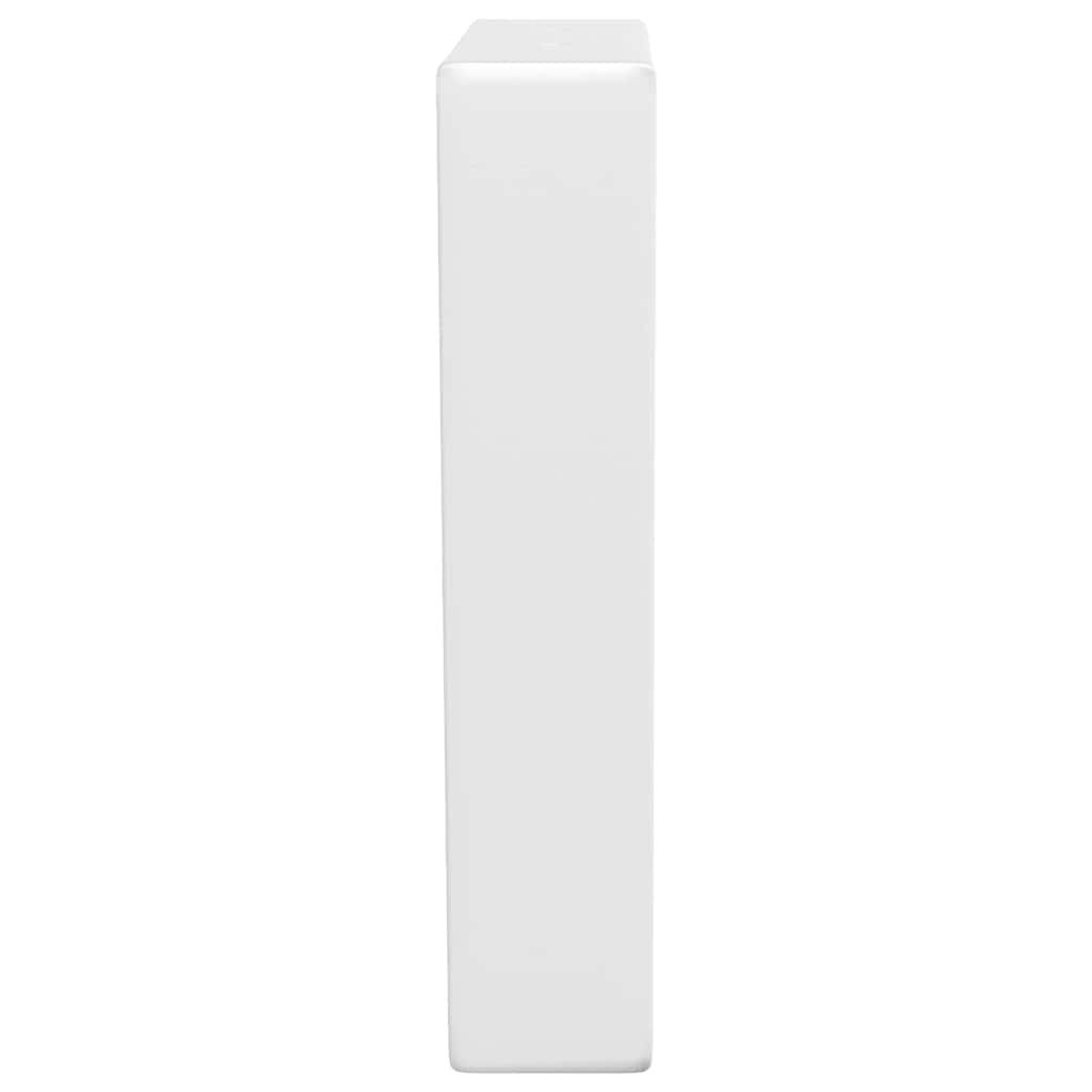 Suportes de prateleira p/lavatório 2pcs aço trapezoidais branco