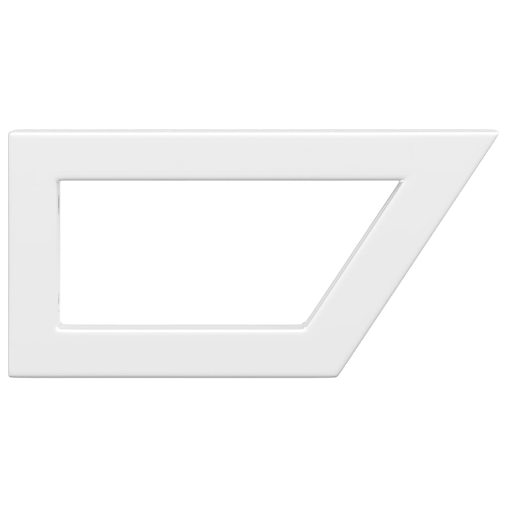 Suportes de prateleira p/lavatório 2pcs aço trapezoidais branco