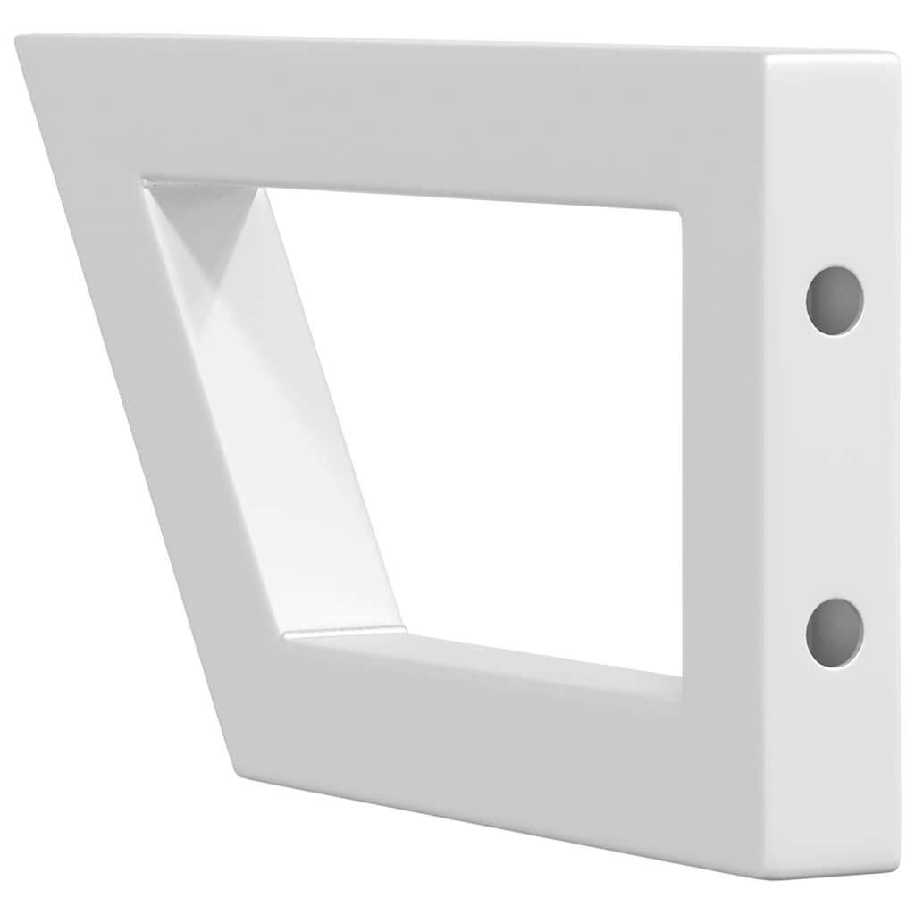 Suportes de prateleira p/lavatório 2pcs aço trapezoidais branco