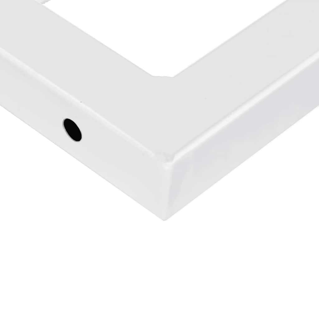Suportes de prateleira p/lavatório 2pcs aço trapezoidais branco