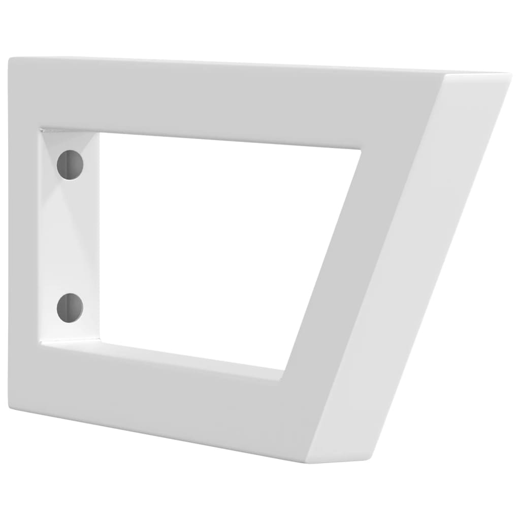 Suportes de prateleira p/lavatório 2pcs aço trapezoidais branco