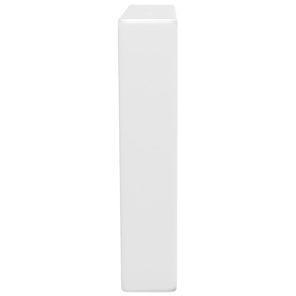 Suportes de prateleira p/lavatório 2pcs aço trapezoidais branco