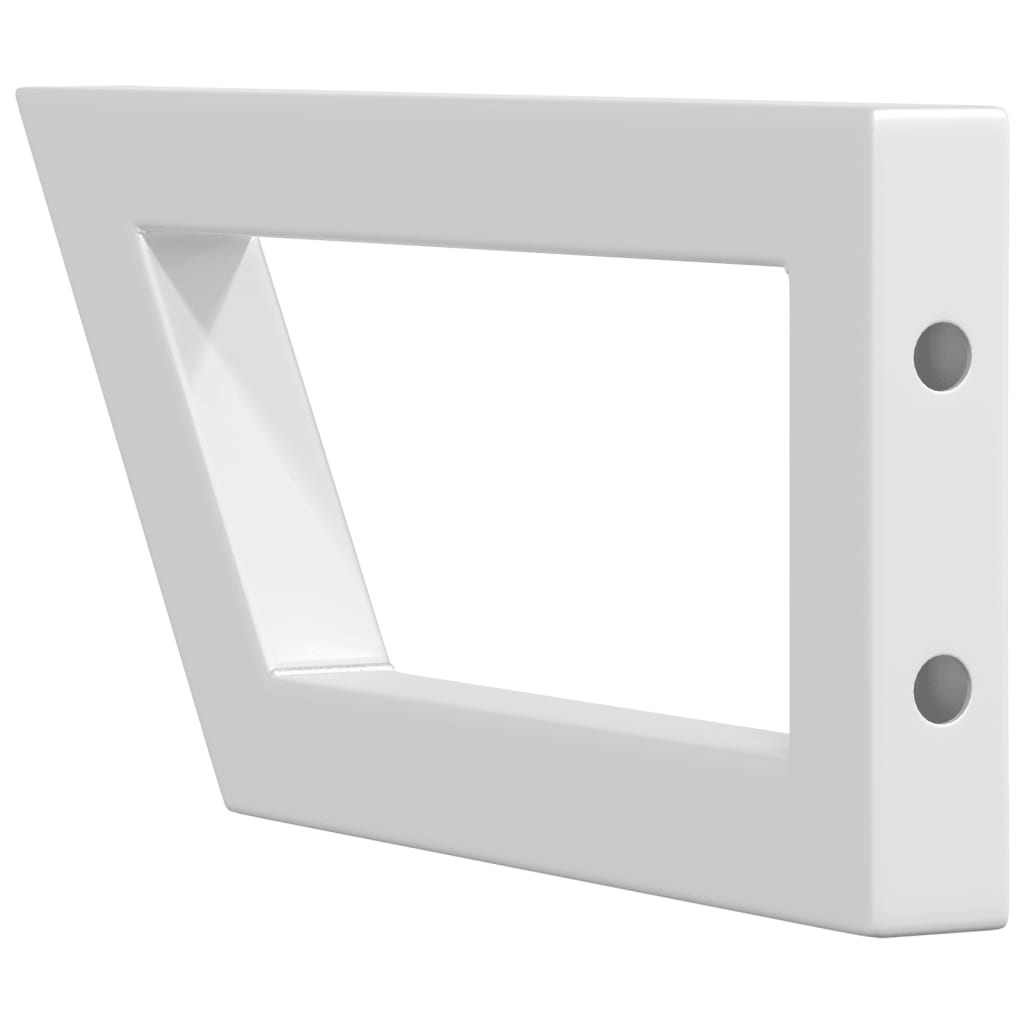 Suportes de prateleira p/lavatório 2pcs aço trapezoidais branco
