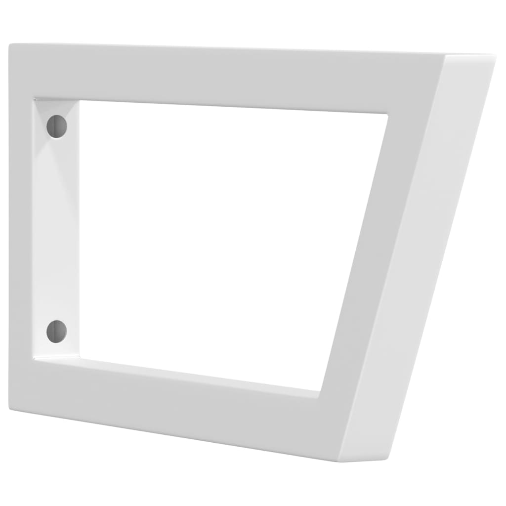 Suportes de prateleira p/lavatório 2pcs aço trapezoidais branco