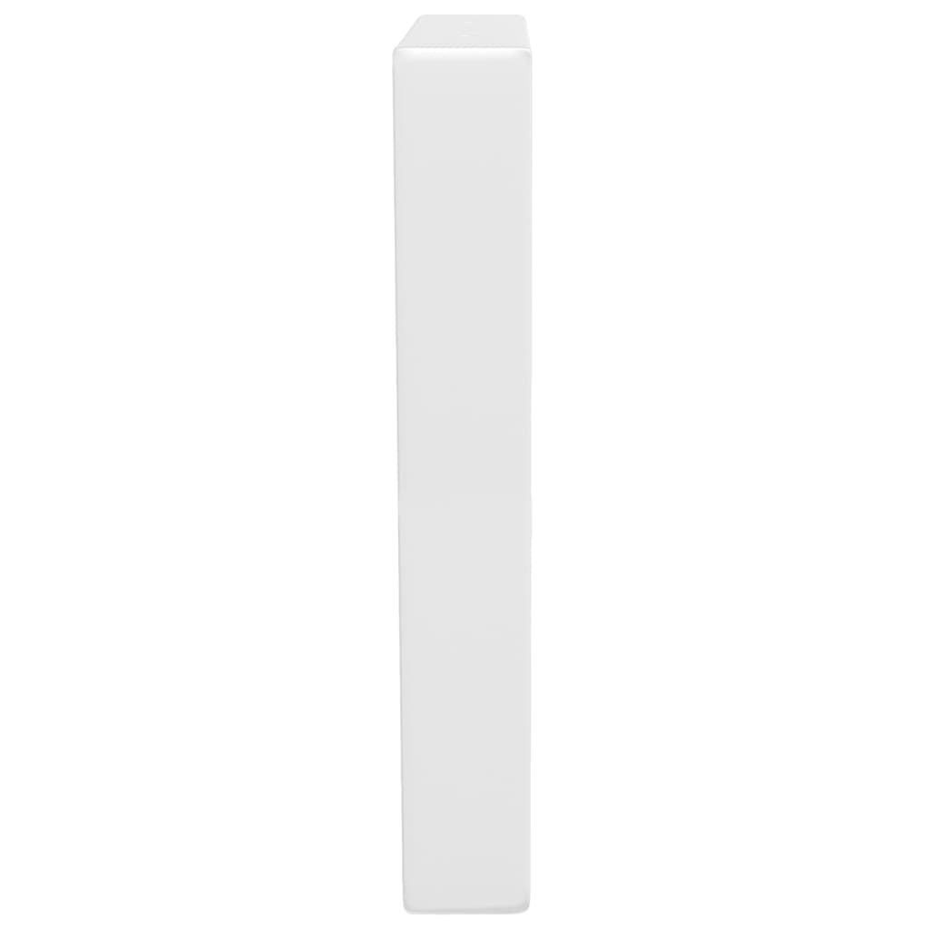 Suportes de prateleira p/lavatório 2pcs aço trapezoidais branco