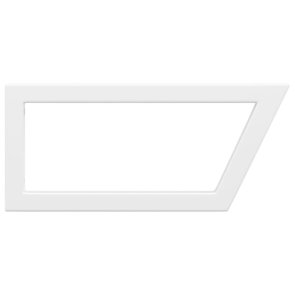 Suportes de prateleira p/lavatório 2pcs aço trapezoidais branco