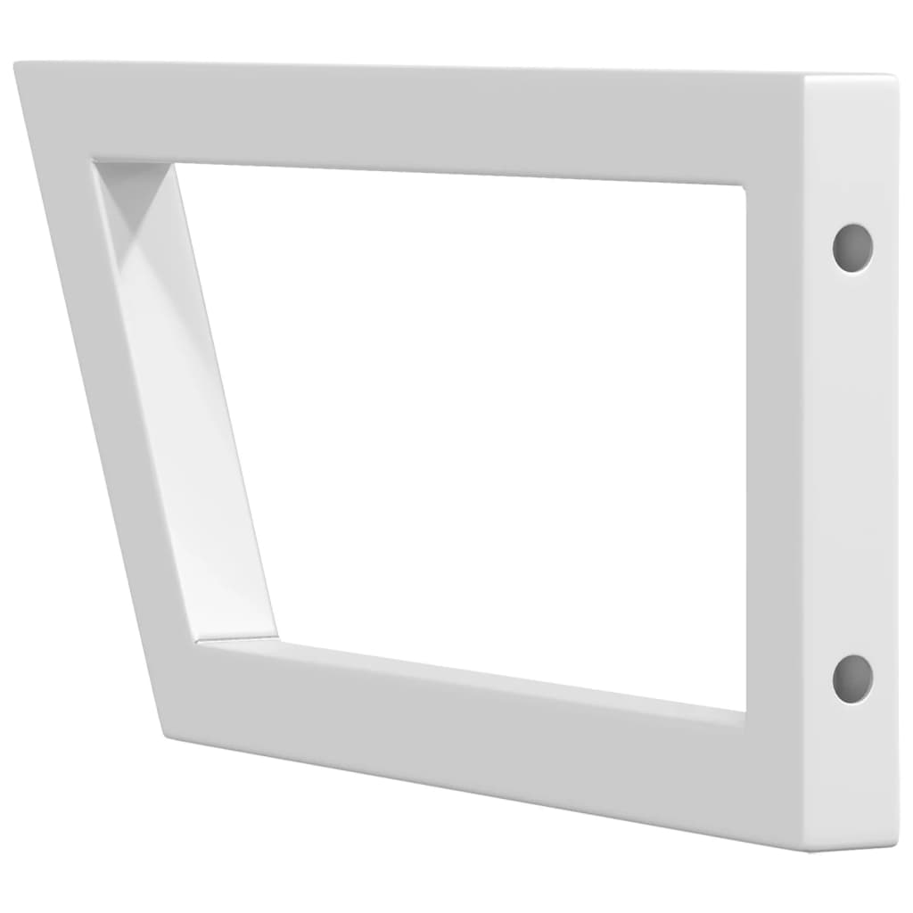 Suportes de prateleira p/lavatório 2pcs aço trapezoidais branco
