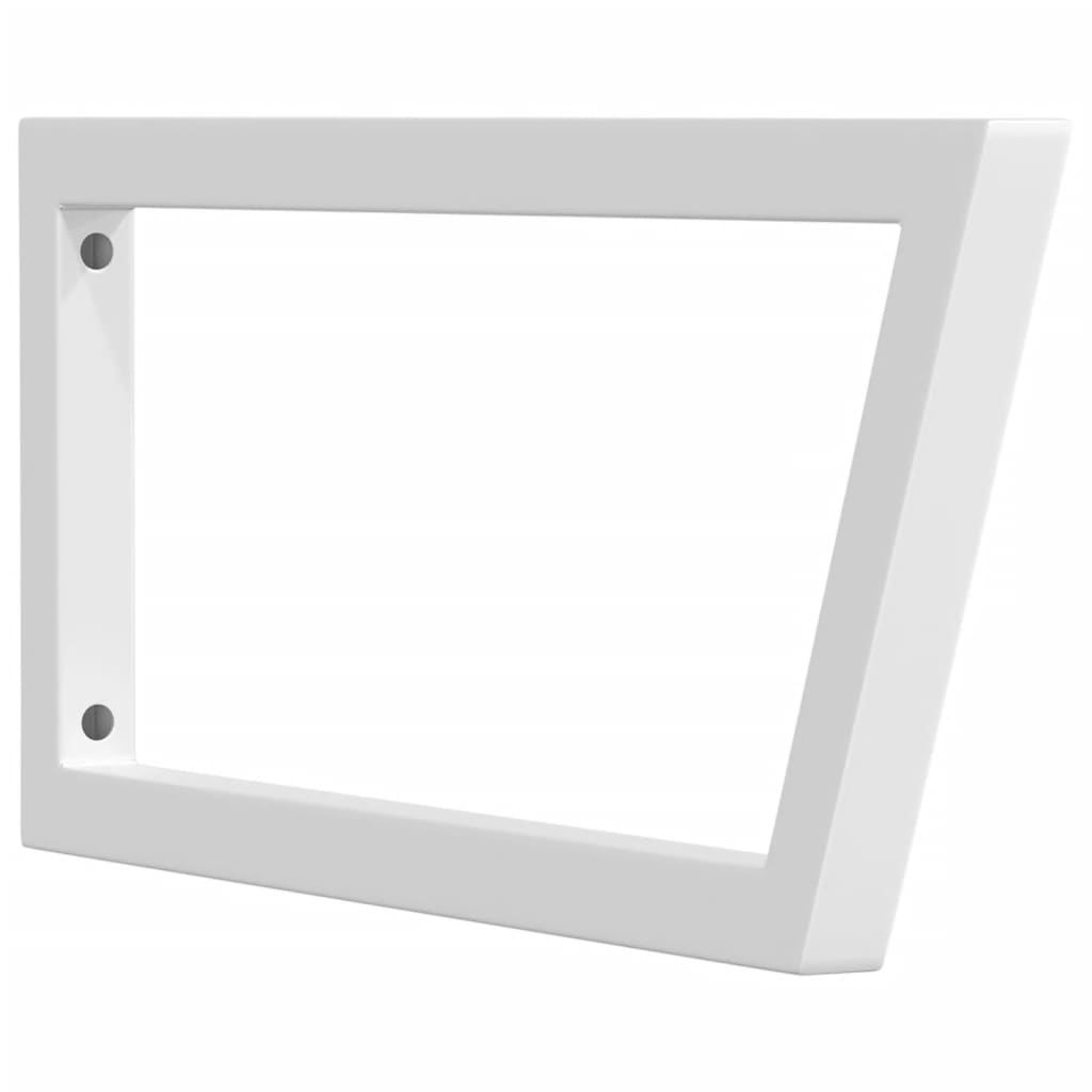 Suportes de prateleira p/lavatório 2pcs aço trapezoidais branco