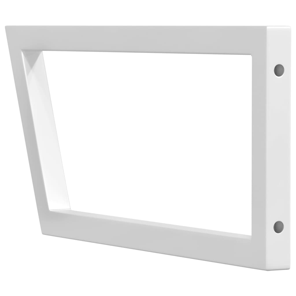 Suportes de prateleira p/lavatório 2pcs aço trapezoidais branco