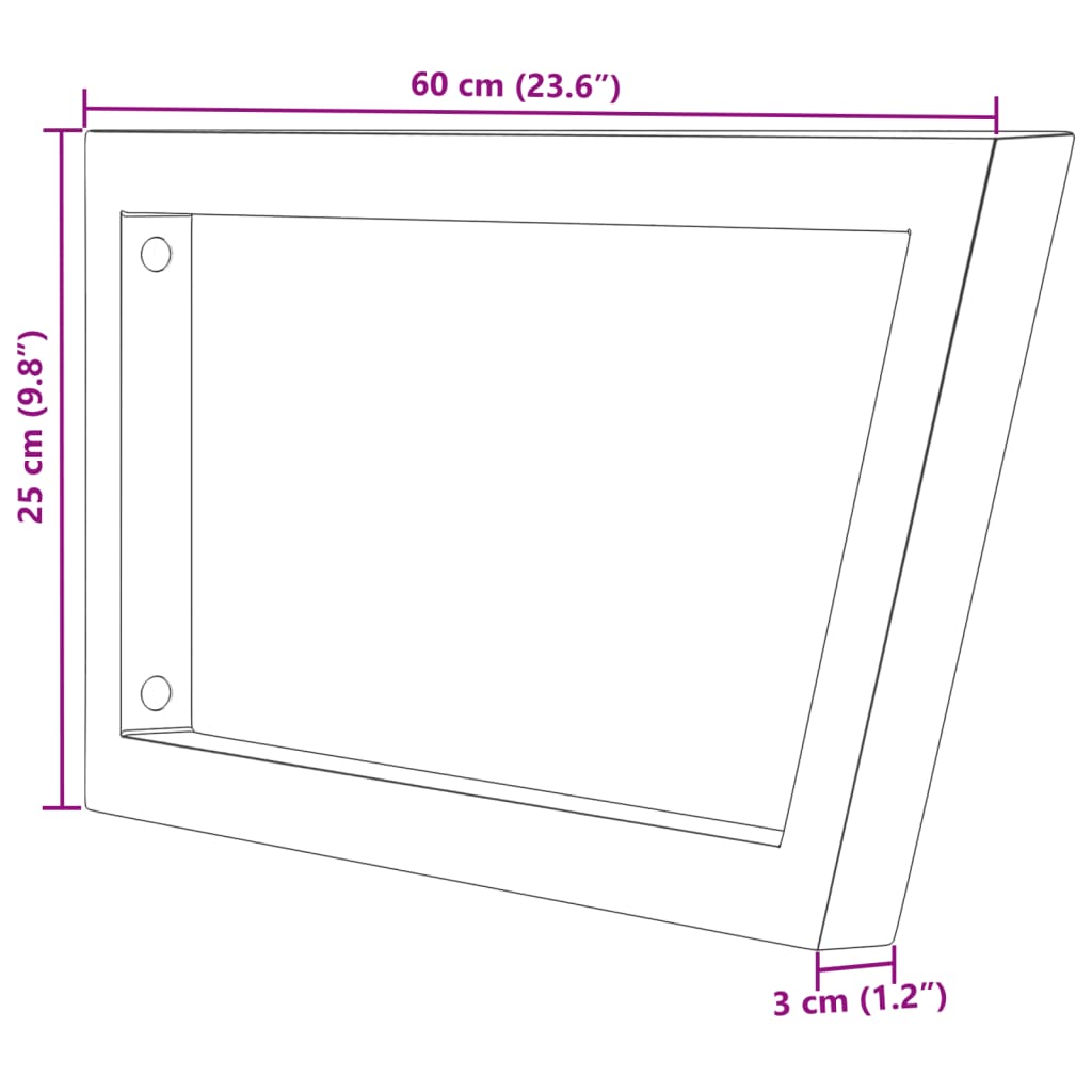 Suportes de prateleira p/lavatório 2pcs aço trapezoidais branco