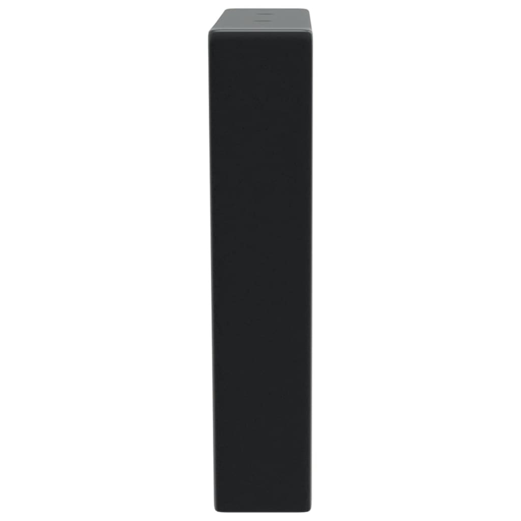 Suportes de prateleira p/ lavatório 2pcs aço trapezoidais preto