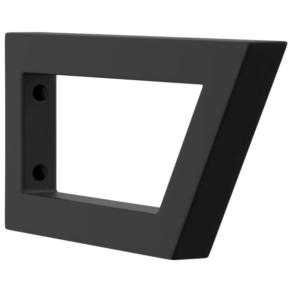 Suportes de prateleira p/ lavatório 2pcs aço trapezoidais preto