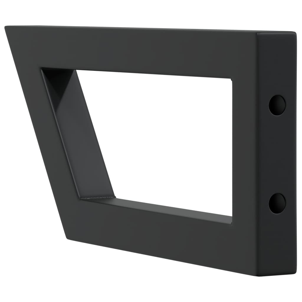 Suportes de prateleira p/ lavatório 2pcs aço trapezoidais preto