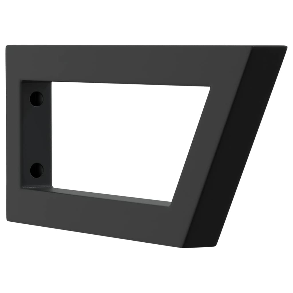 Suportes de prateleira p/ lavatório 2pcs aço trapezoidais preto