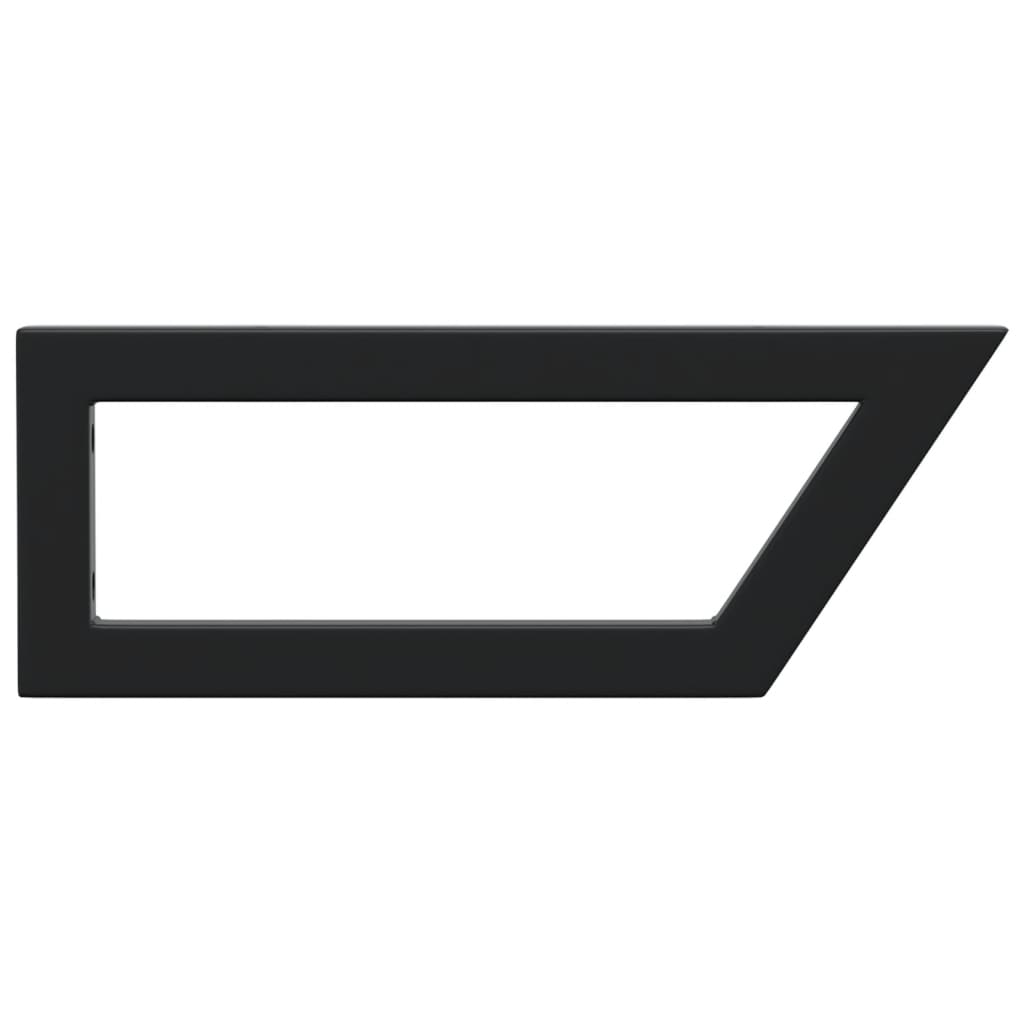 Suportes de prateleira p/ lavatório 2pcs aço trapezoidais preto