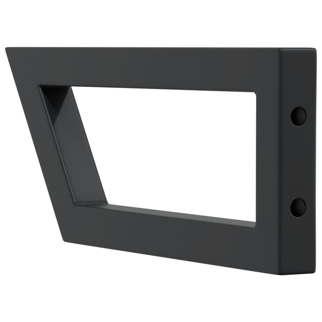 Suportes de prateleira p/ lavatório 2pcs aço trapezoidais preto
