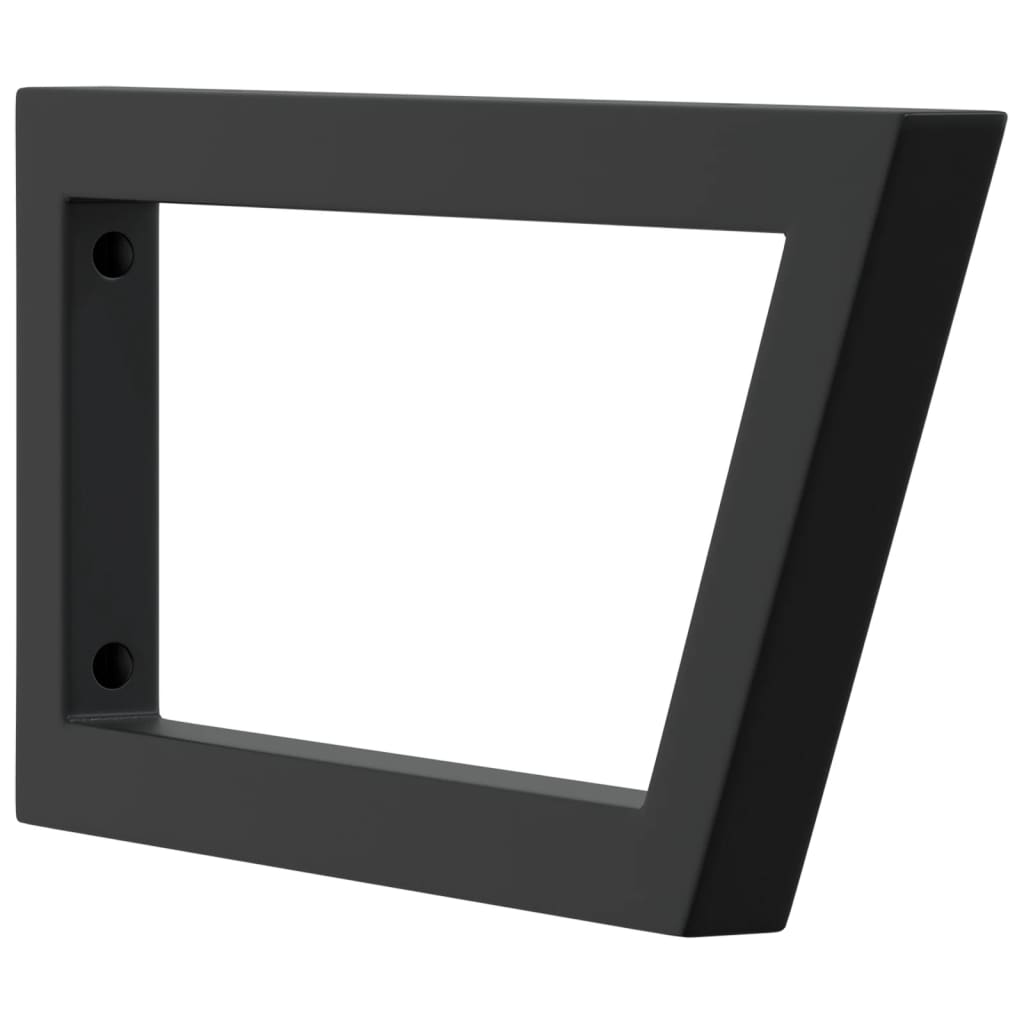 Suportes de prateleira p/ lavatório 2pcs aço trapezoidais preto