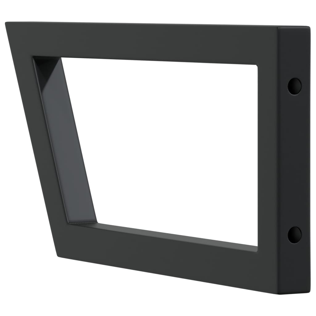 Suportes de prateleira p/ lavatório 2pcs aço trapezoidais preto