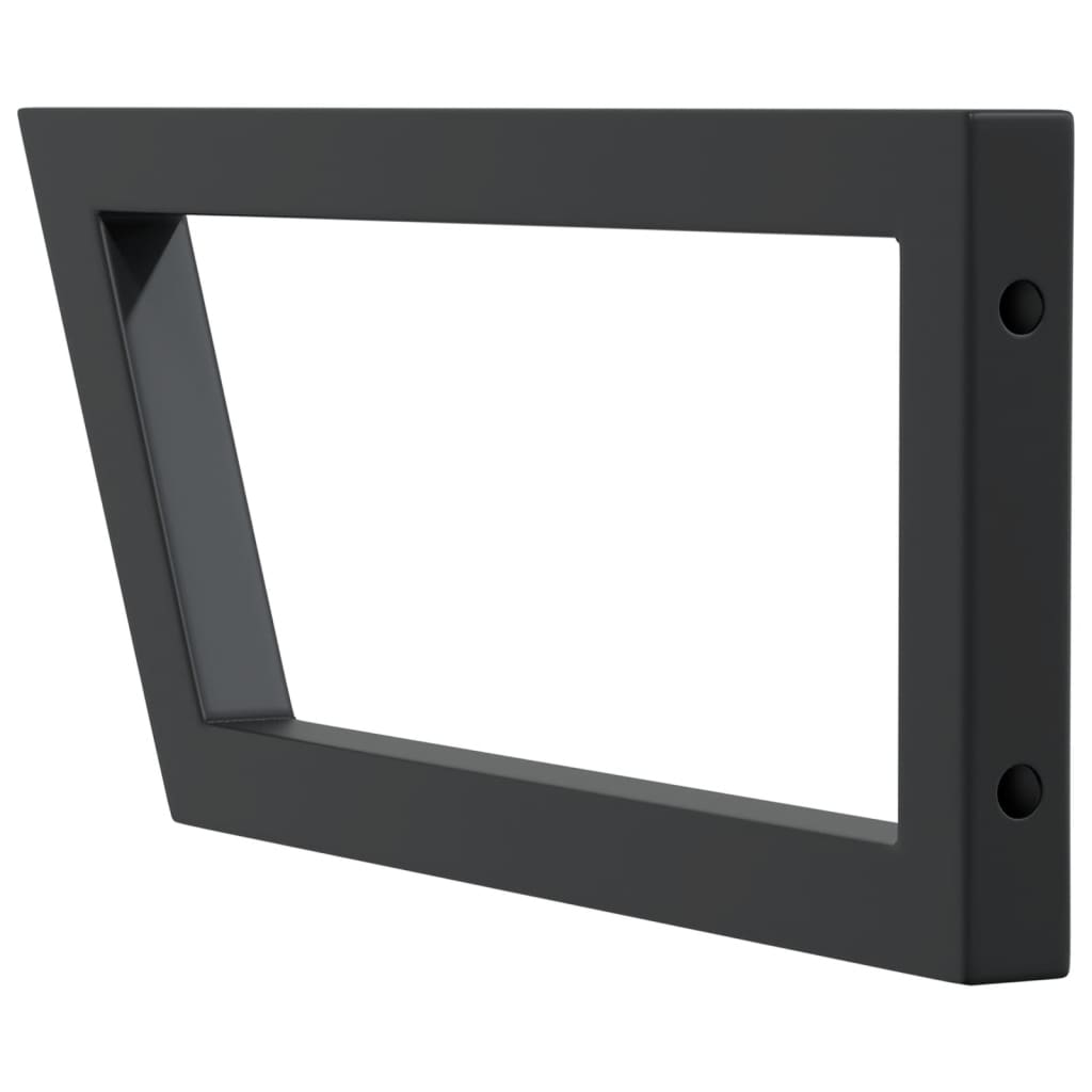Suportes de prateleira p/ lavatório 2pcs aço trapezoidais preto