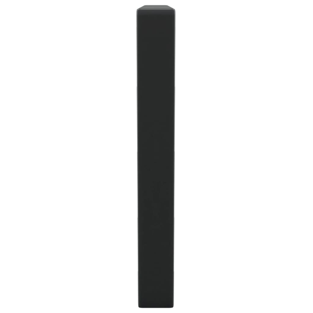 Suportes de prateleira p/ lavatório 2pcs aço trapezoidais preto