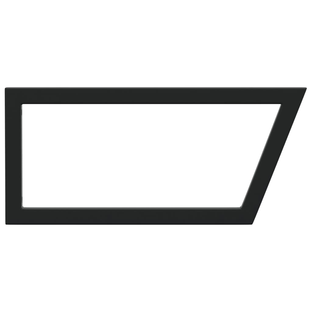 Suportes de prateleira p/ lavatório 2pcs aço trapezoidais preto