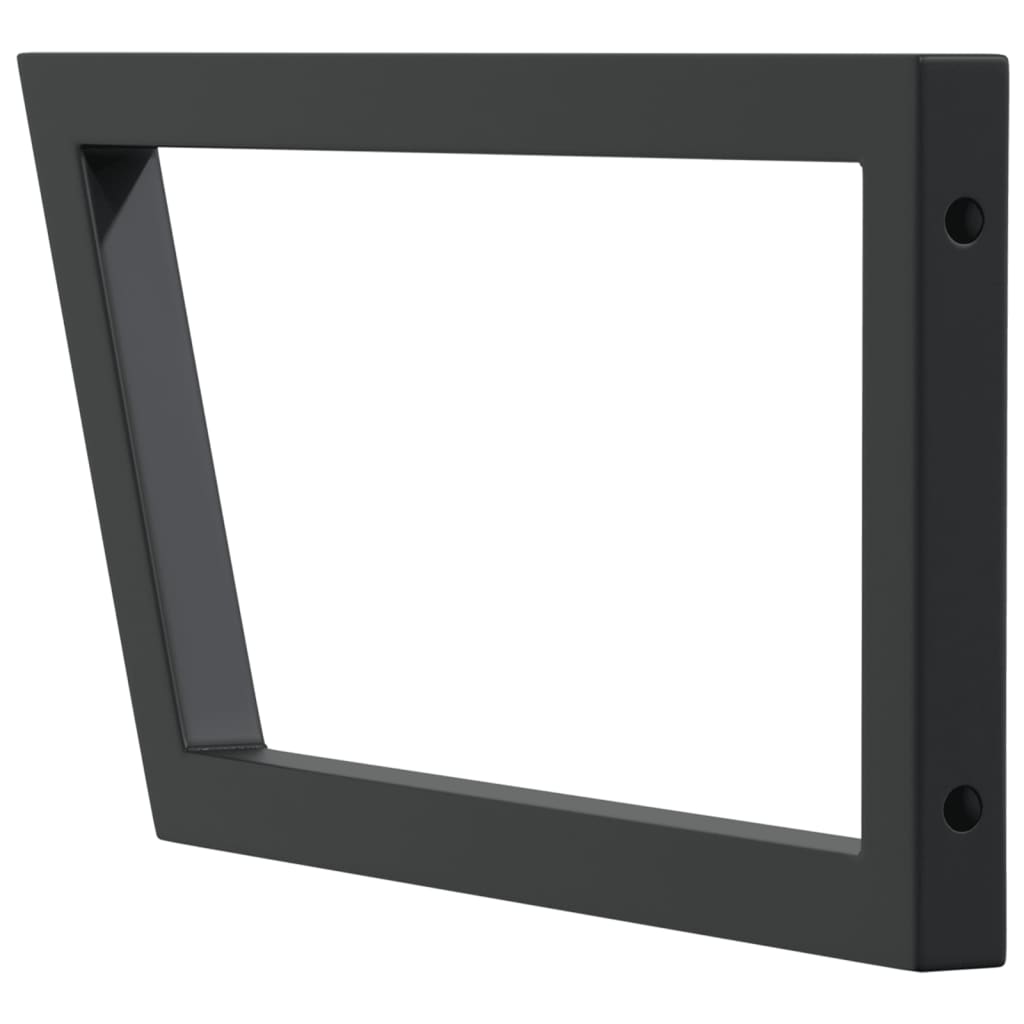 Suportes de prateleira p/ lavatório 2pcs aço trapezoidais preto