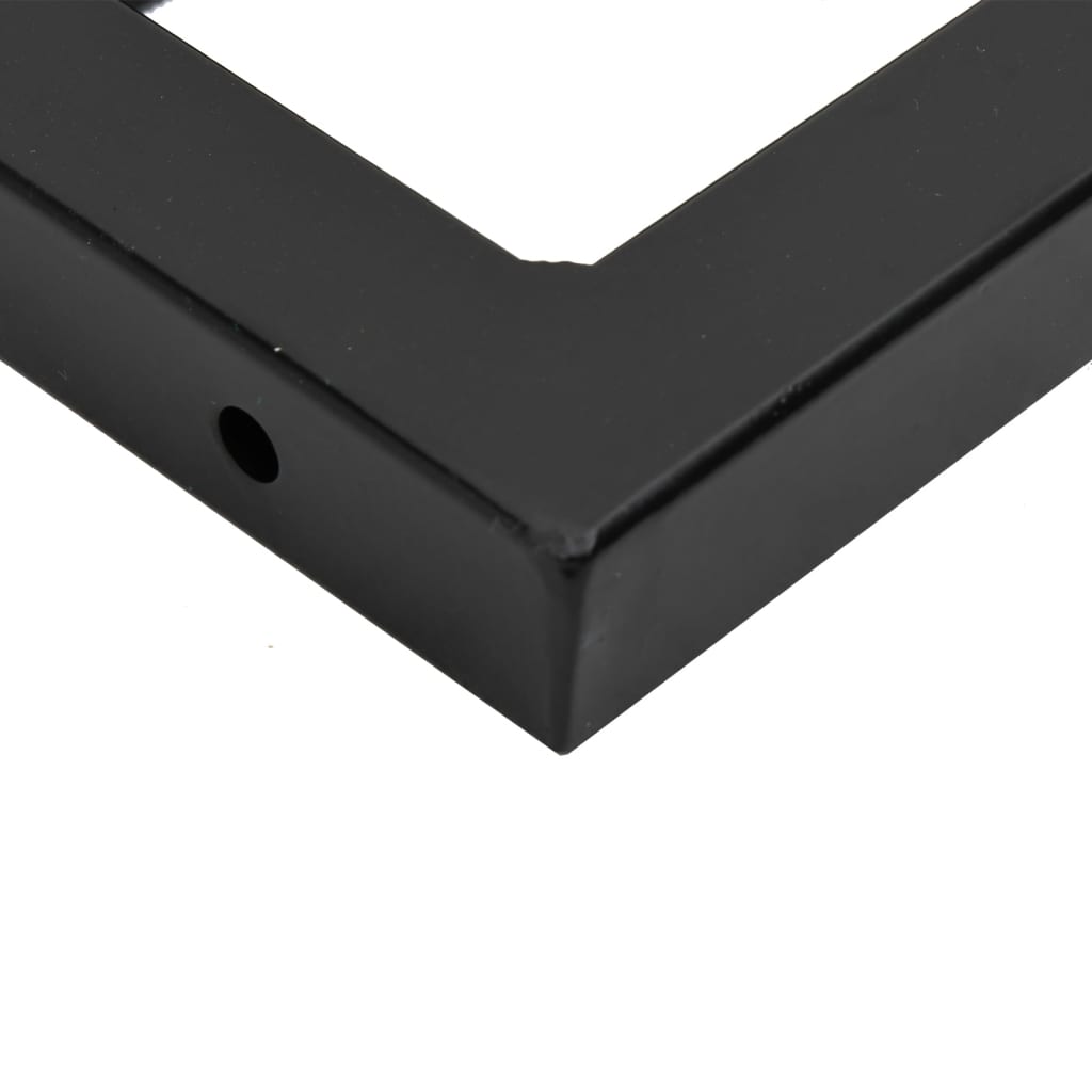 Suportes de prateleira p/ lavatório 2pcs aço trapezoidais preto