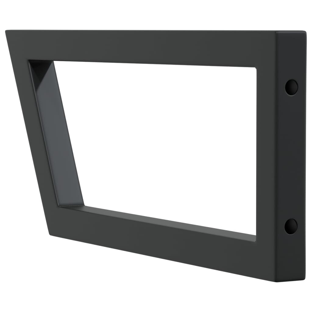 Suportes de prateleira p/ lavatório 2pcs aço trapezoidais preto