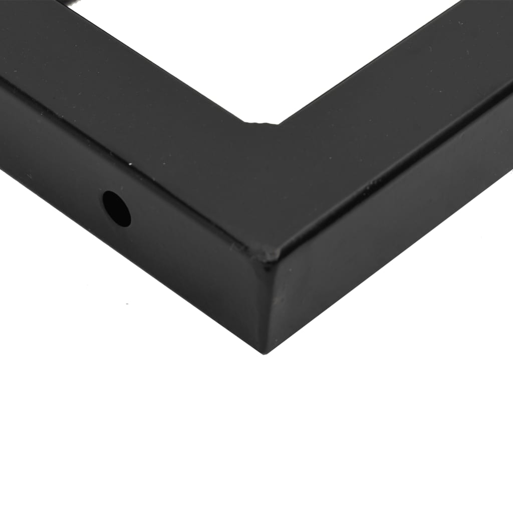 Suportes de prateleira p/ lavatório 2pcs aço trapezoidais preto