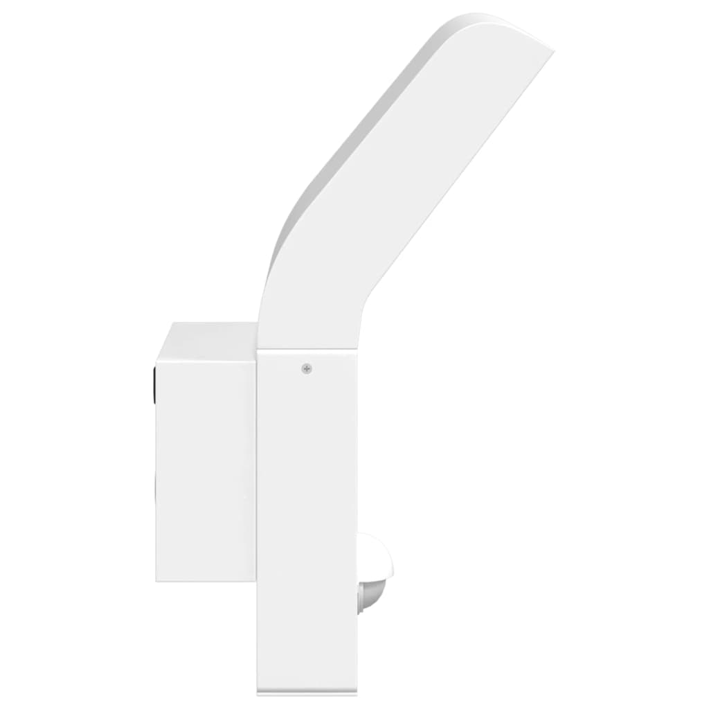 Candeeiros parede LED exterior c/ sensor 2 pcs alumínio branco