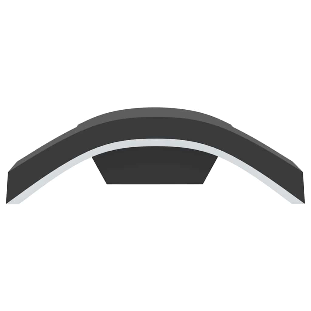 Candeeiros parede LED p/ exterior 2 pcs alumínio fundido preto