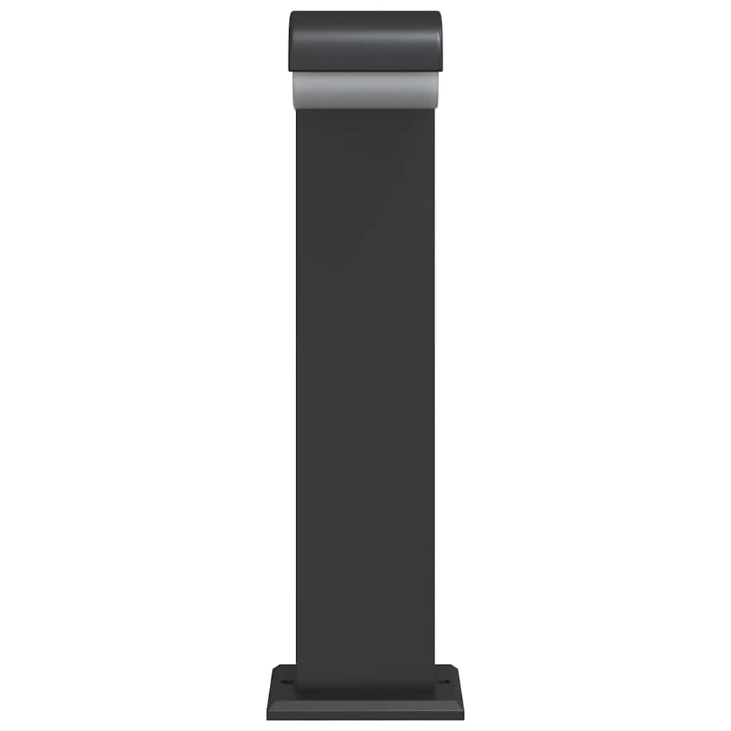 Candeeiros de chão p/ exterior 3pcs 50cm alumínio fundido preto