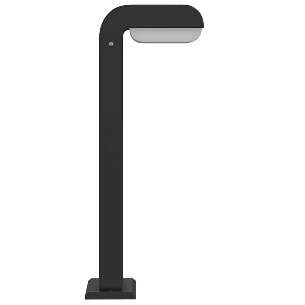 Candeeiros de chão p/ exterior 3pcs 50cm alumínio fundido preto