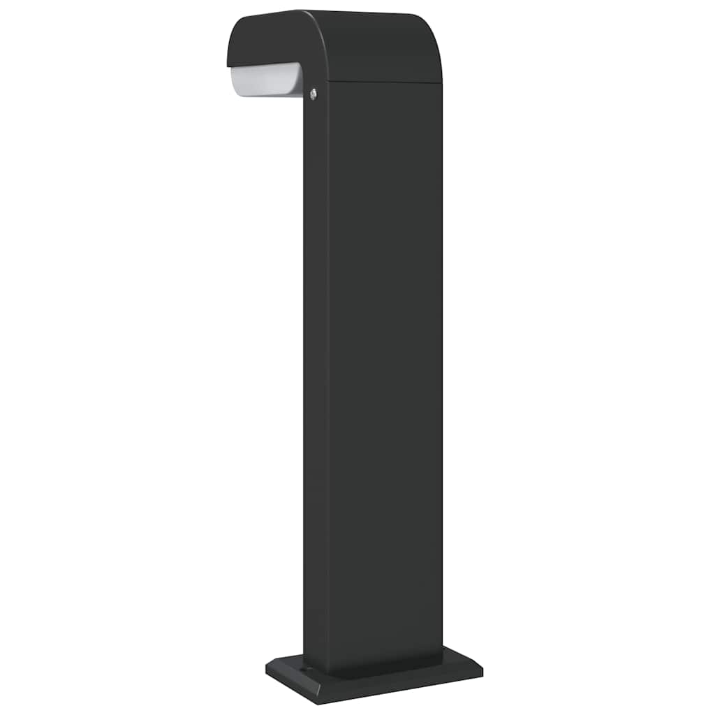 Candeeiros de chão p/ exterior 3pcs 50cm alumínio fundido preto