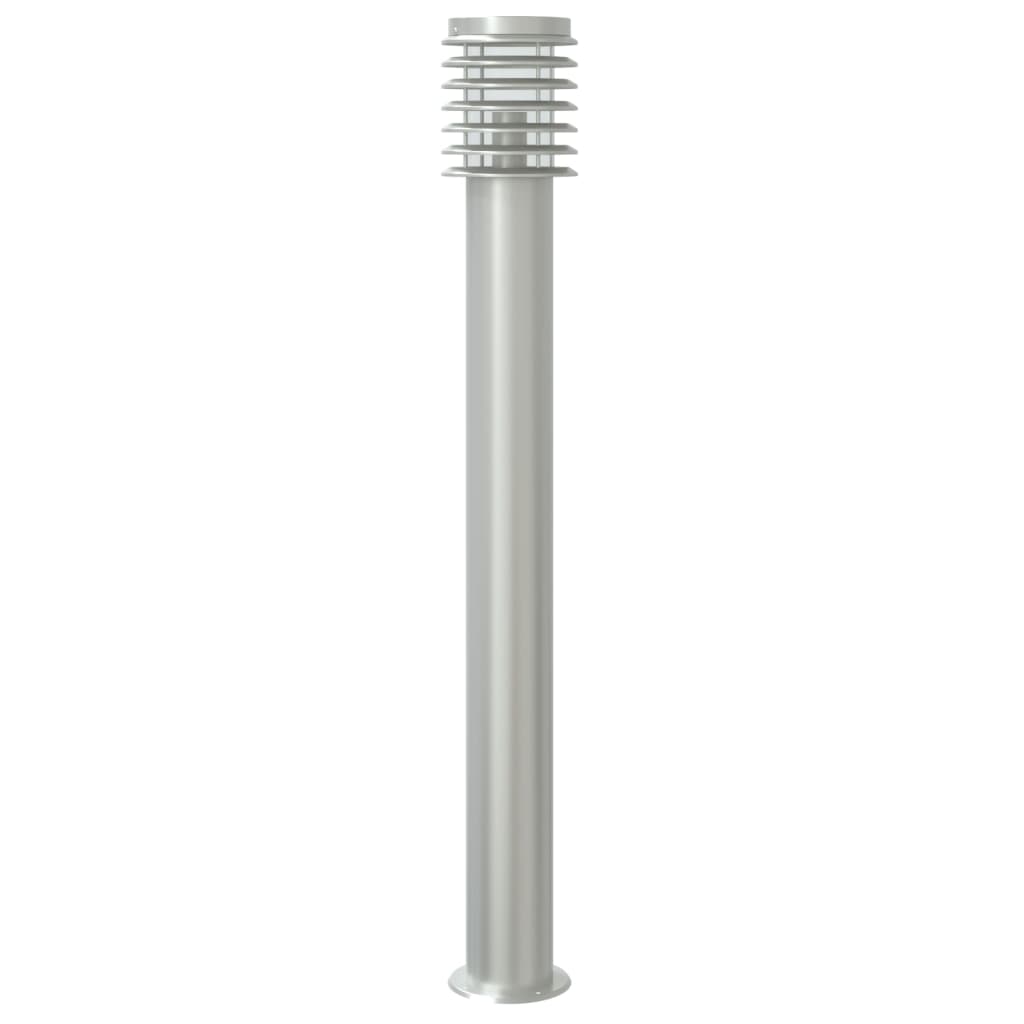 Candeeiro de chão exterior c/ sensor 110 cm aço inox. prateado