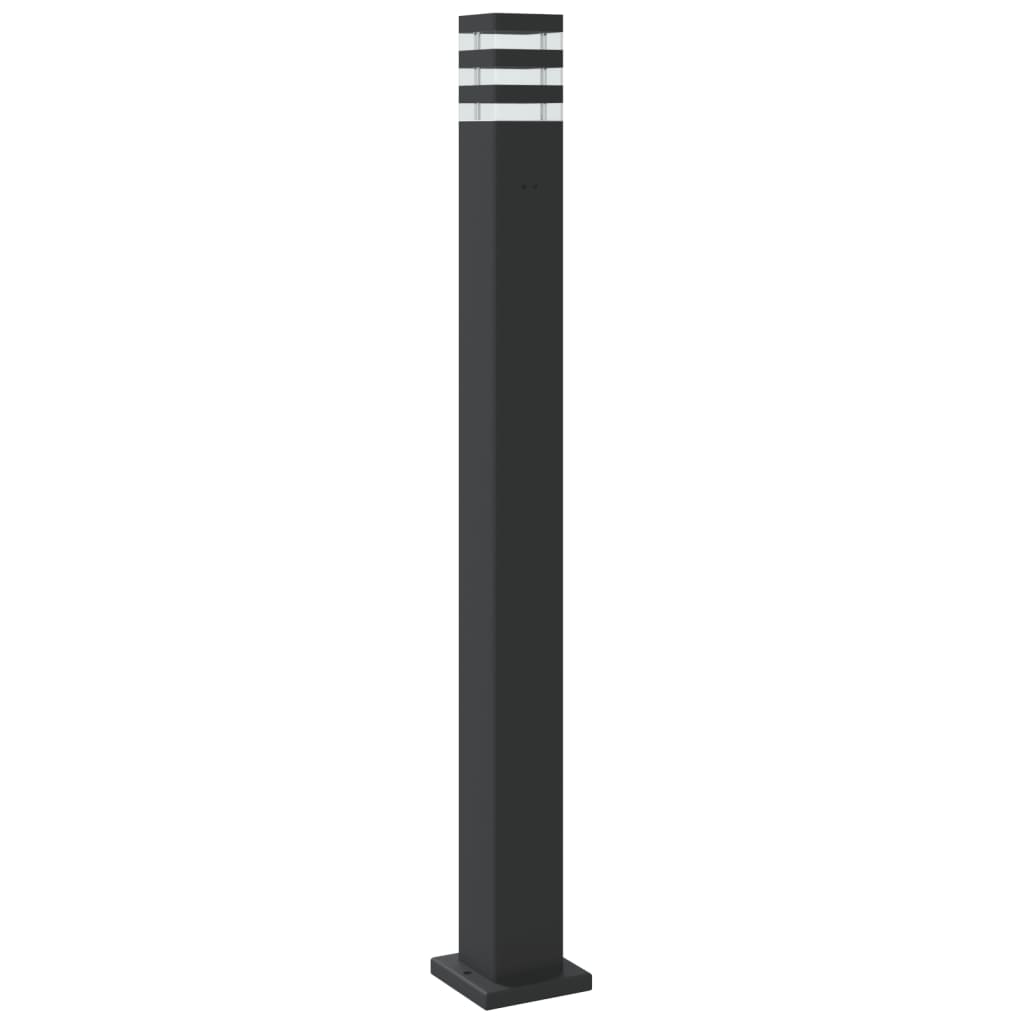 Candeeiros de chão para exterior 3 pcs 110 cm alumínio preto