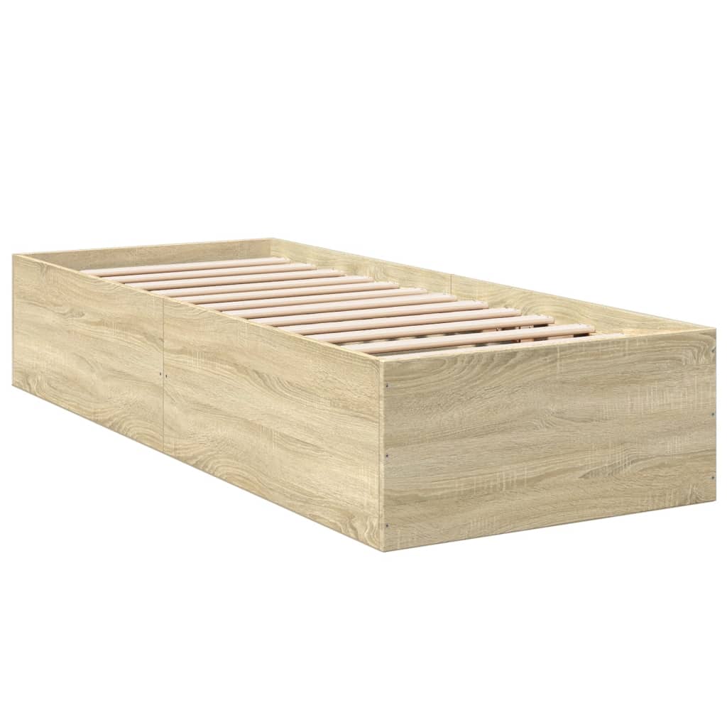 Estrutura cama s/ colchão derivados de madeira carvalho sonoma