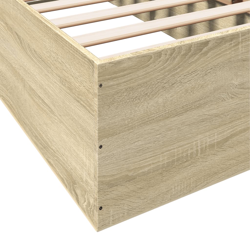 Estrutura cama s/ colchão derivados de madeira carvalho sonoma