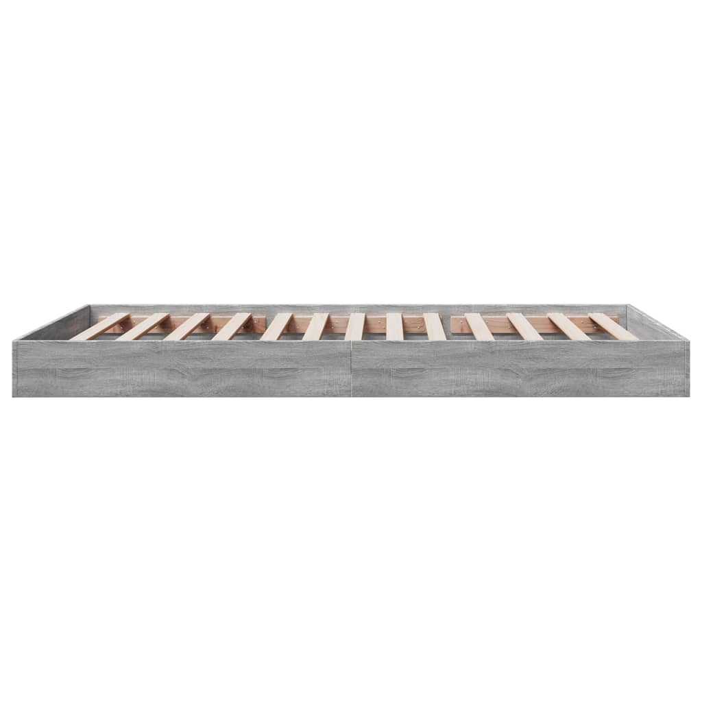 Estrutura cama 100x200 cm derivados de madeira cinzento sonoma