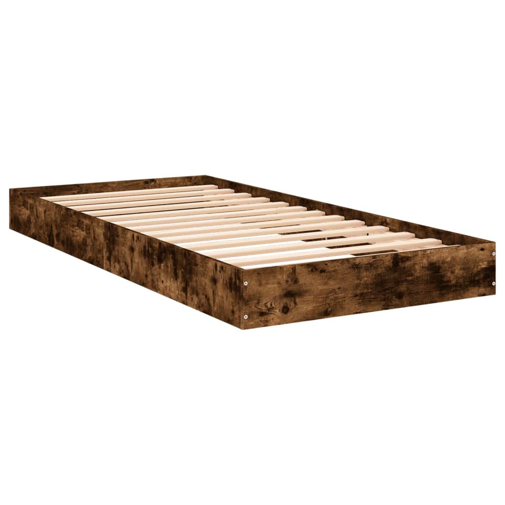 Estrutura cama s/ colchão derivados de madeira carvalho fumado
