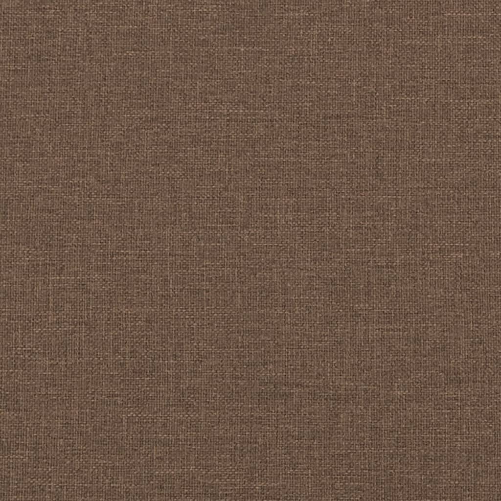 Sofá 3 lugares c/ almofadas decorativas 210 cm tecido castanho