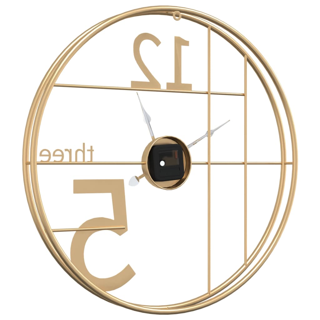 Relógio de parede Ø50 cm ferro dourado