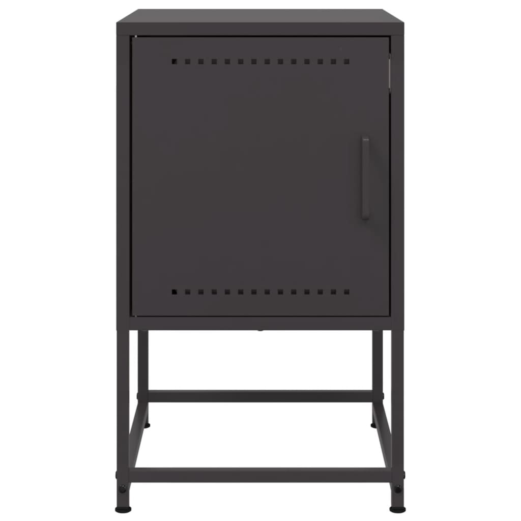 Mesas de cabeceira 2 pcs 36x39x60,5 cm aço preto