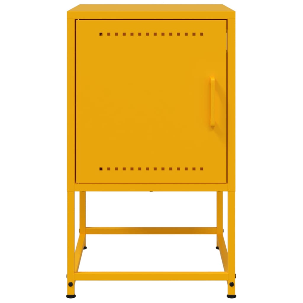 Mesa de cabeceira 36x39x60,5 cm aço amarelo mostarda