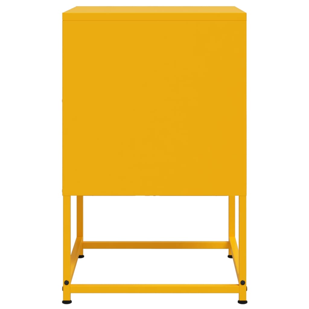 Mesa de cabeceira 36x39x60,5 cm aço amarelo mostarda