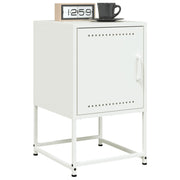 Mesas de cabeceira 2 pcs 36x39x60,5 cm aço branco