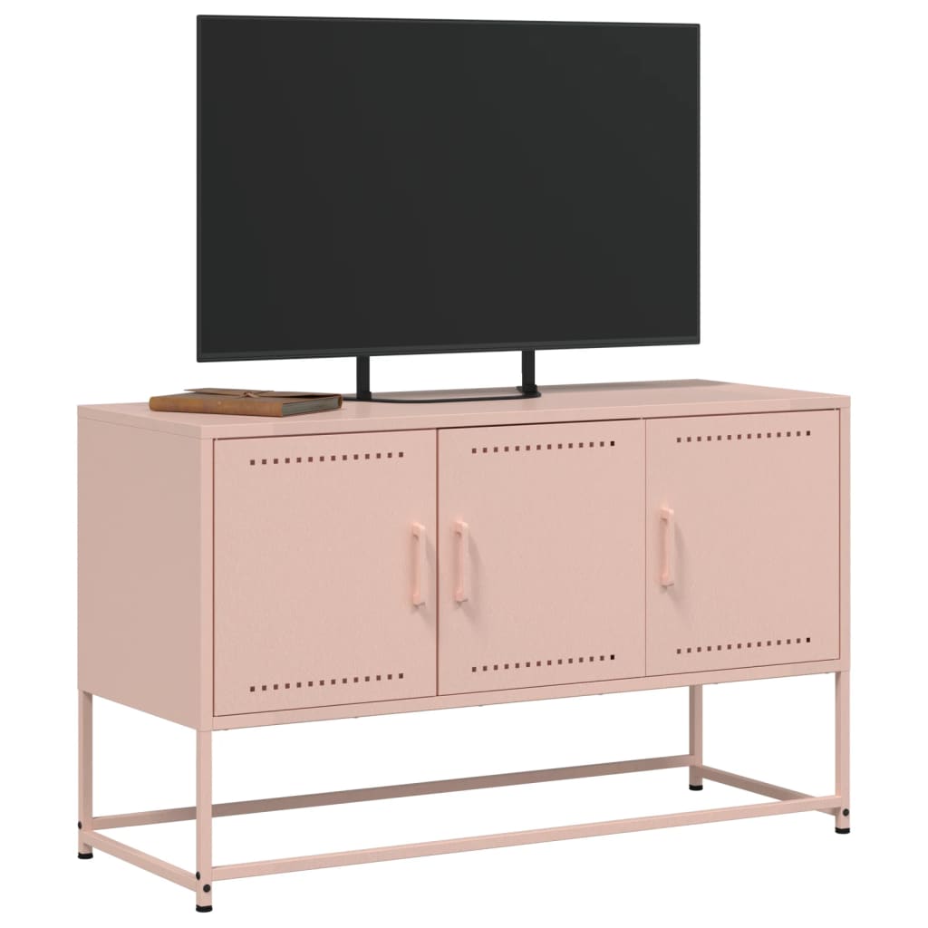 Móvel de TV 100,5x39x60,5 cm aço rosa