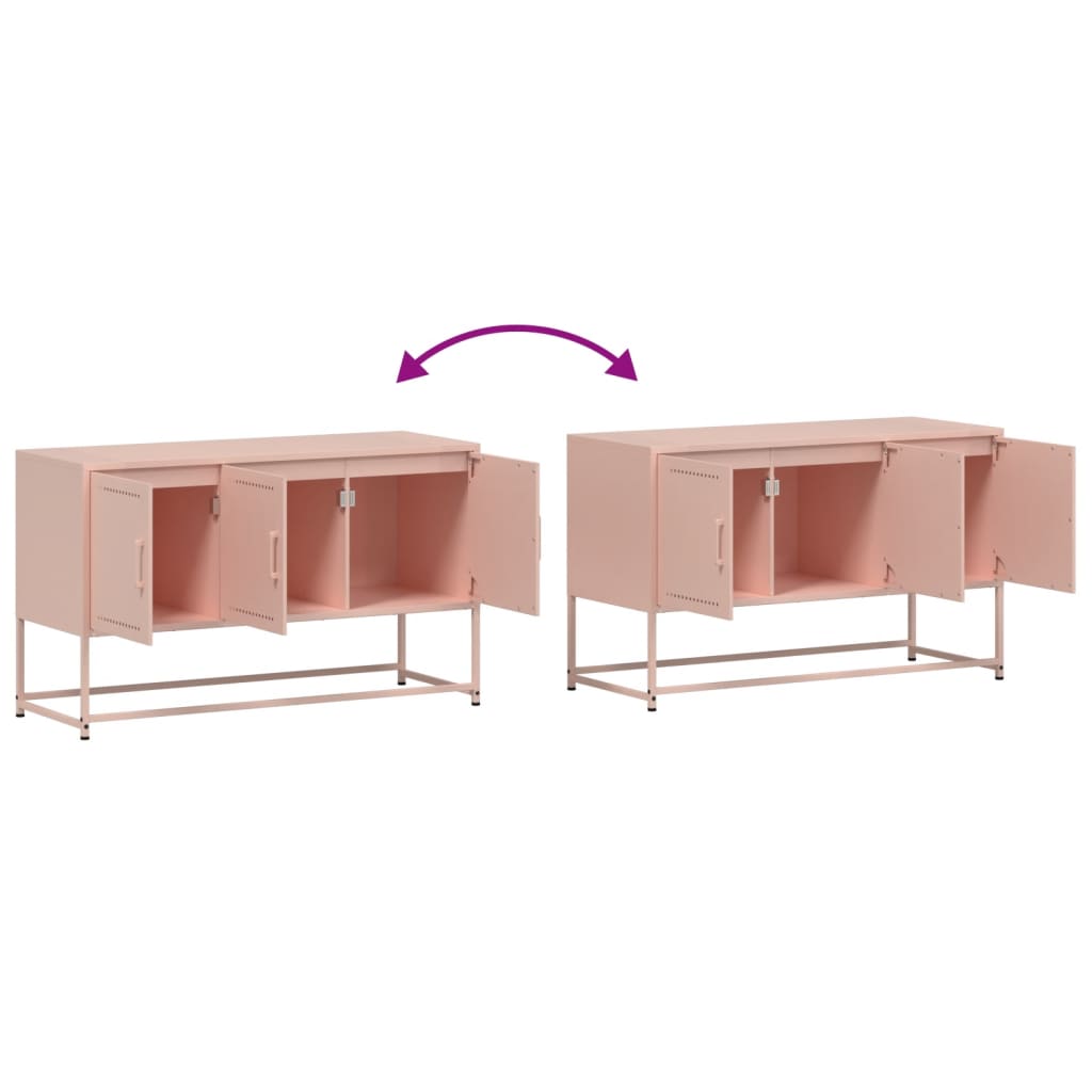 Móvel de TV 100,5x39x60,5 cm aço rosa